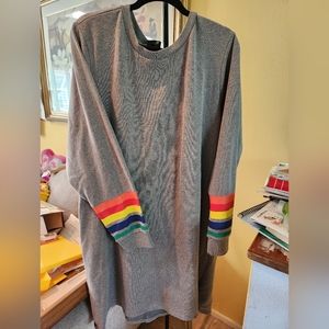 Grey sweatshirt dress